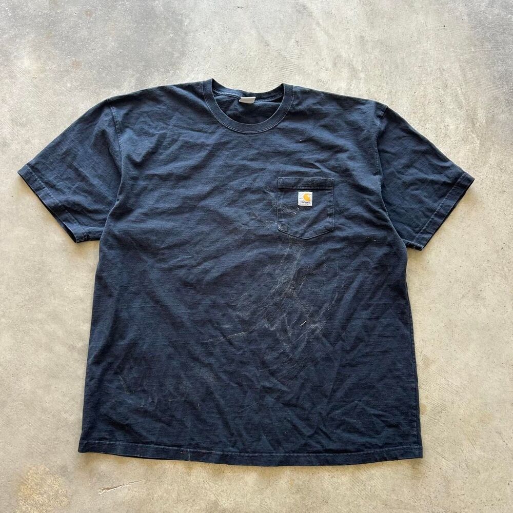 Carhartt Men's Black and Navy T-shirt